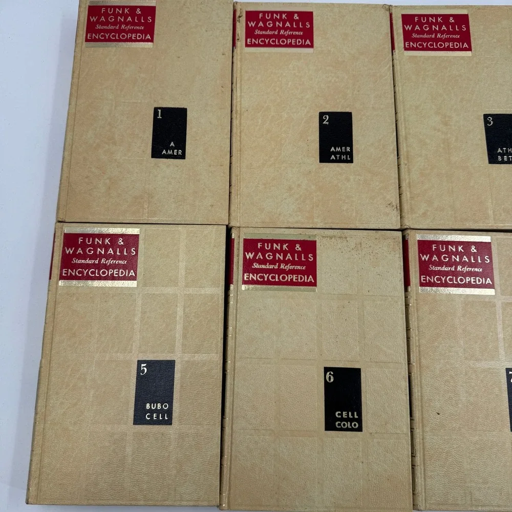 Funk & Wagnalls Standard Reference Encyclopedia Volumes 1-15 Vintage 1965 Set‎